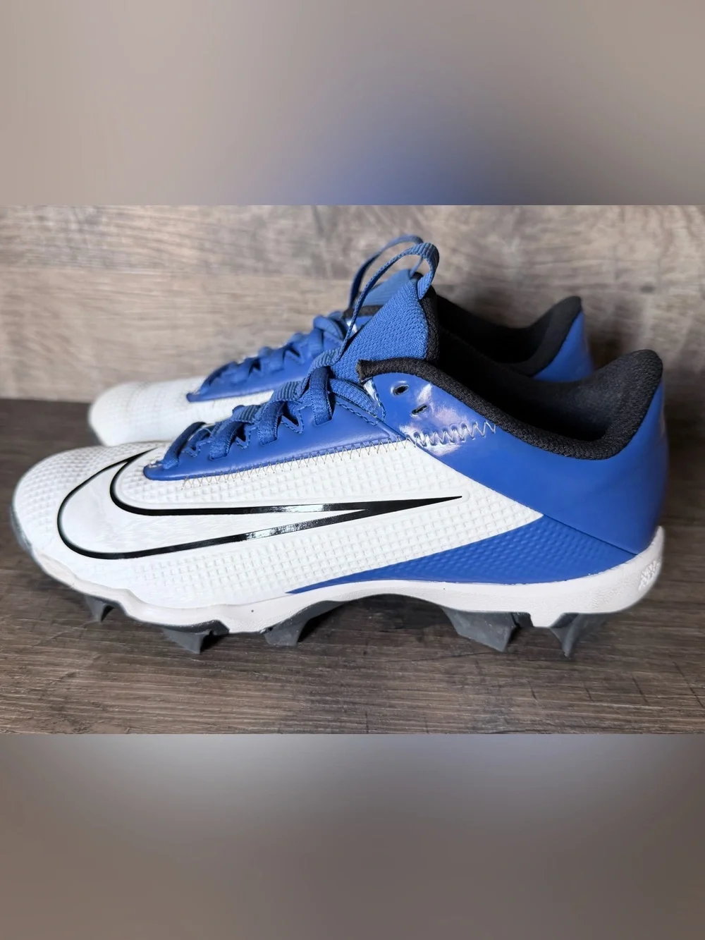 Nike Vapor Edge Shark 2 GS Football Cleats Youth 4.5Y White Blue DH5089-414